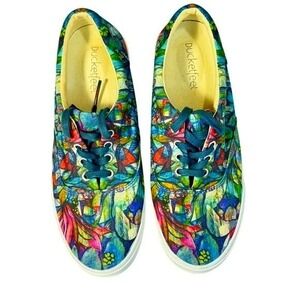 Bucketfeet‎ Botanical Gardens Canvas Sneakers Women's US 7 Colorful Floral